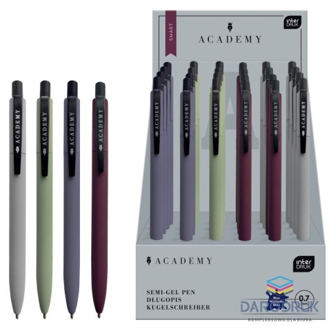 Interdruk Długopis SMART aCADEMY metalowy wkład niebieski 0,7mm Interdruk (żelowy)