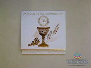 Pol-mak Zaproszenie kwadratowe komunijne Pol-mak (ZKW)