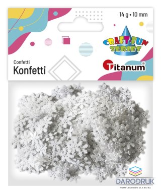 Titanum Konfetti Craft-Fun Series płatki śniegu 10mm Titanum (CR028)
