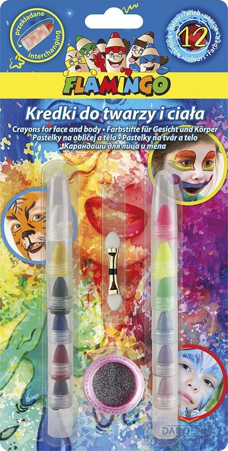 Titanum Kredki do malowania twarzy segmentowe mix 12 kol. Titanum