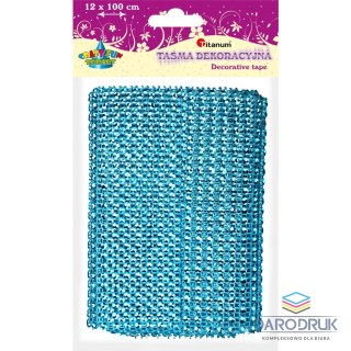 Titanum Taśma ozdobna Craft-Fun Series z kryształkami 120x1 [mm x m] niebieska Titanum (PJ859)