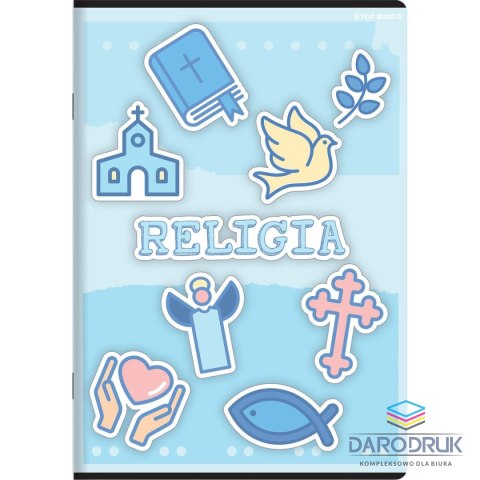 Top 2000 Zeszyt A5 tematyczny religia 32k. 70g krata Top 2000 (400168988)