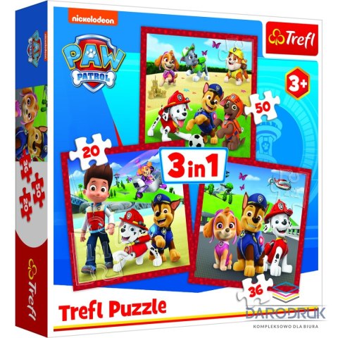 Trefl Puzzle Paw Patrol Wesołe pieski 100 el. Trefl (34867)