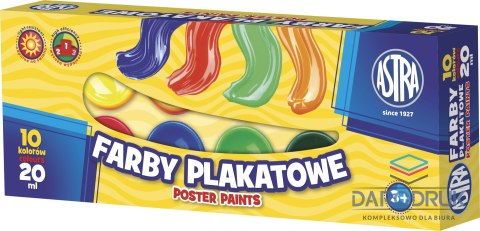 Astra Farby plakatowe kolor: mix 20ml 10 kolor. Astra (301115004)