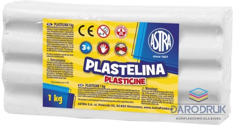 Astra Plastelina 1 kol. biała 1000g Astra