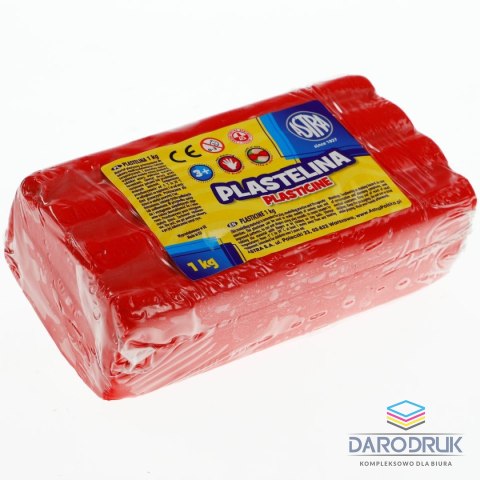 Astra Plastelina 1 kol. czerwona 1000g Astra