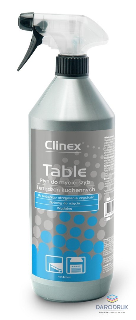 Clinex Płyn Clinex Table do mycia blatów i urządzeń kuchennych 1l (77038)