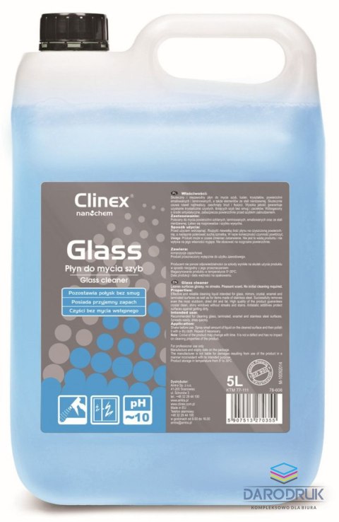 Clinex Płyn do mycia szyb Clinex Glass 5 l (CL77111)