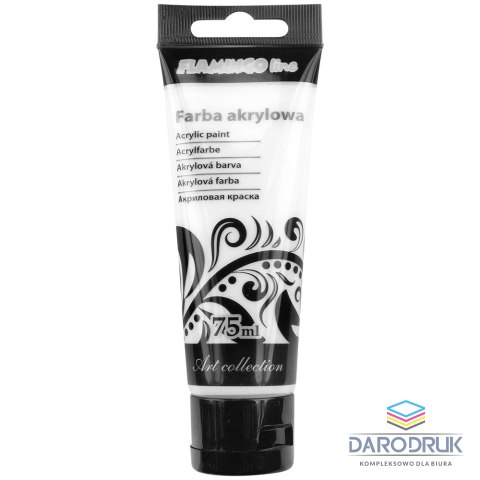 Flamingo Line Farba akrylowa kolor: biały tytanowy 75ml Flamingo Line (001)