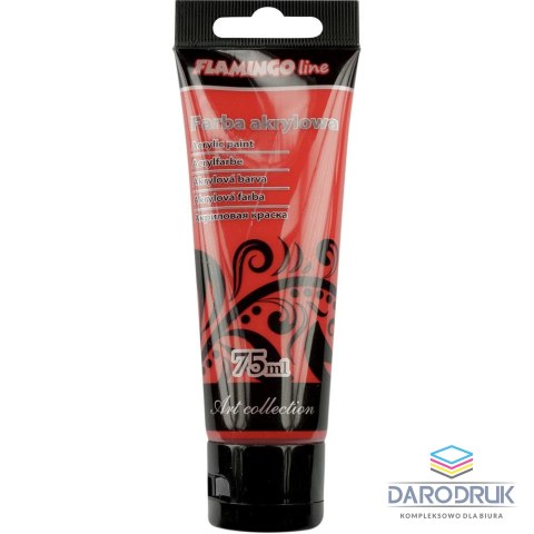 Flamingo Line Farba akrylowa kolor: czerwony 75ml Flamingo Line (027)