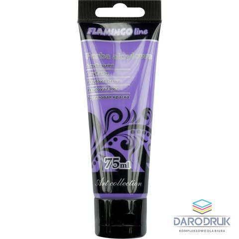 Flamingo Line Farba akrylowa kolor: fioletowy 75ml Flamingo Line (040)