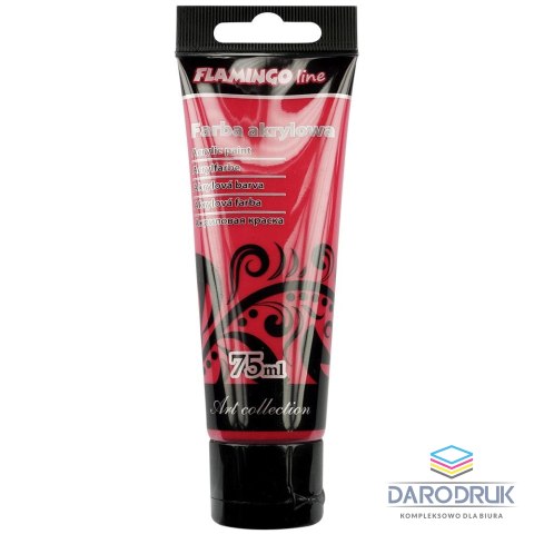 Flamingo Line Farba akrylowa kolor: karminowy 75ml Flamingo Line (032)