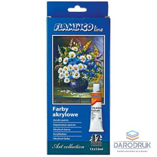 Flamingo Line Farba akrylowa kolor: mix 12ml Flamingo Line