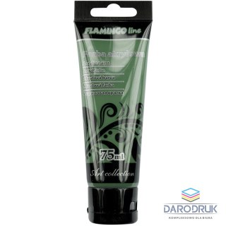 Flamingo Line Farba akrylowa kolor: zielony ciemny 75ml Flamingo Line (049)