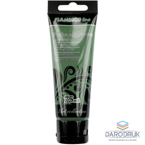 Flamingo Line Farba akrylowa kolor: zielony ciemny 75ml Flamingo Line (049)