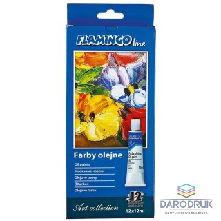 Flamingo Line Farba olejna kolor: mix 12ml 12 kolor. Flamingo Line