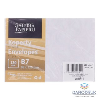 Galeria Papieru Koperta B7 róże biała [mm:] 88x125 Galeria Papieru (280511) 10 sztuk