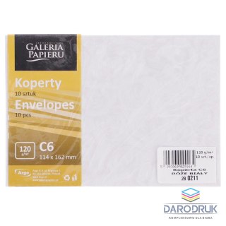 Galeria Papieru Koperta C6 róże biała [mm:] 114x162 Galeria Papieru (280211) 10 sztuk