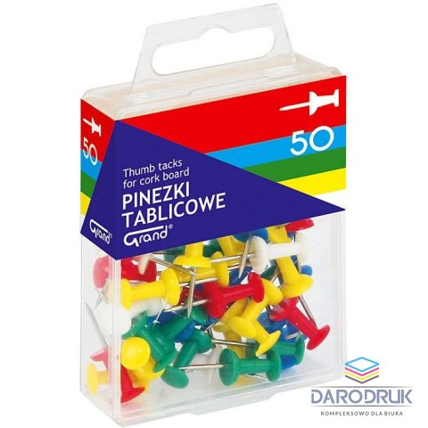 Grand Pinezki tablicowe kolor: mix 30 szt Grand (110-1419)