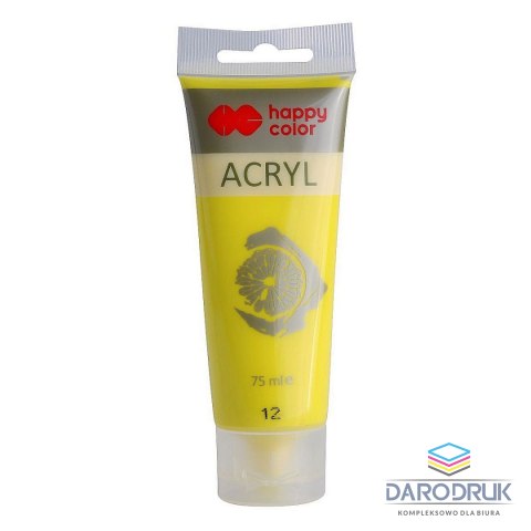 Happy Color Farba akrylowa CYTRYNOWA kolor: żółta 75ml Happy Color (HA 7370 0075-12)