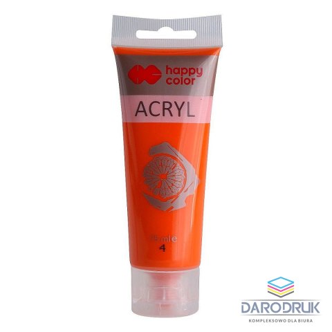 Happy Color Farba akrylowa POMARAŃCZOWA kolor: pomarańczowa 75ml Happy Color (HA 7370 0075-4)