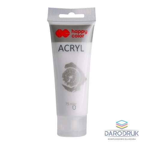 Happy Color Farba akrylowa kolor: biały tytanowy 75ml Happy Color (HA 7370 0075-0)