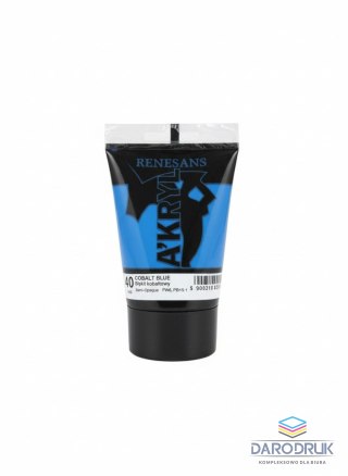Renesans Farba akrylowa Błękit kobaltowy kolor: Błękit kobaltowy 100ml Renesans (40)