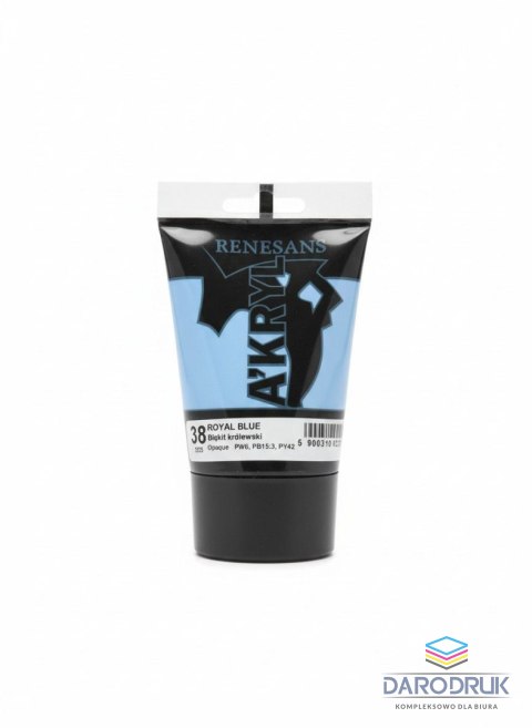 Renesans Farba akrylowa Błękit królewski kolor: Błękit królewski 100ml Renesans (38)