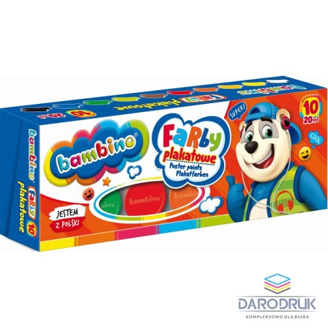 St.Majewski Farby plakatowe 10 kol kolor: mix 20ml 10 kolor. St.Majewski