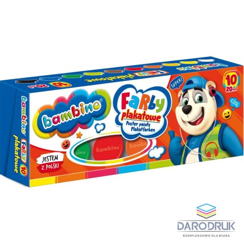 St.Majewski Farby plakatowe 10 kol kolor: mix 20ml 10 kolor. St.Majewski