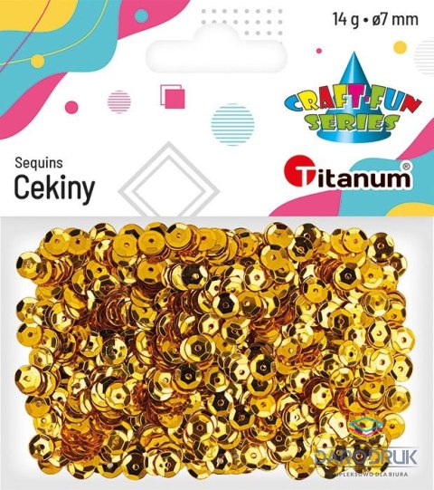 Titanum Cekiny Craft-Fun Series okrągłe 7mm złote 14g Titanum (CM6G)