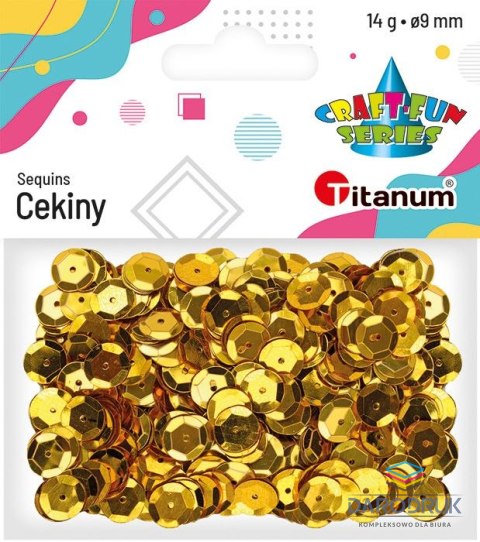 Titanum Cekiny Craft-Fun Series okrągłe 9mm złote 14g Titanum (268299)