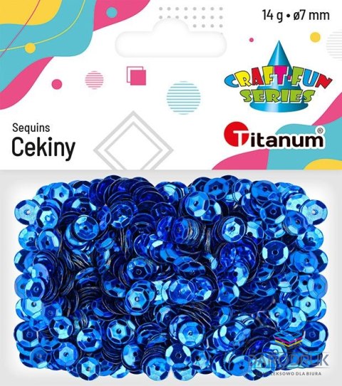 Titanum Cekiny Craft-Fun Series okrągłe granatowe 14g Titanum (CM6DB)