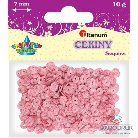 Titanum Cekiny Titanum Craft-Fun Series Okrągłe paseczki różowo-białe