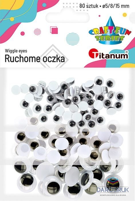 Titanum Oczka Craft-Fun Series 5/8/25mm 80 szt Titanum (MTHYJ-3P2)