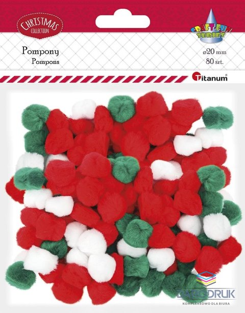 Titanum Pompony Craft-Fun Series akrylowe mix 80 szt Titanum (MT311)