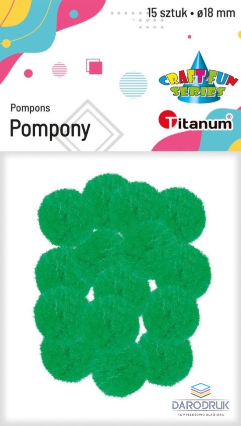 Titanum Pompony Craft-Fun Series zielone 15 szt Titanum (352535)