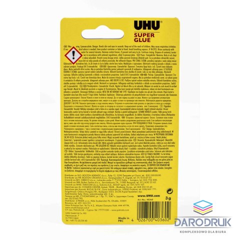 Uhu Klej w płynie 3ml 3g Uhu (40360)