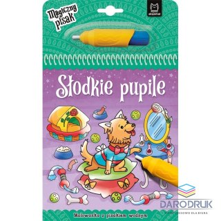 Aksjomat Książeczka edukacyjna Słodkie pupile. Malowanka z pisakiem wodnym Aksjomat