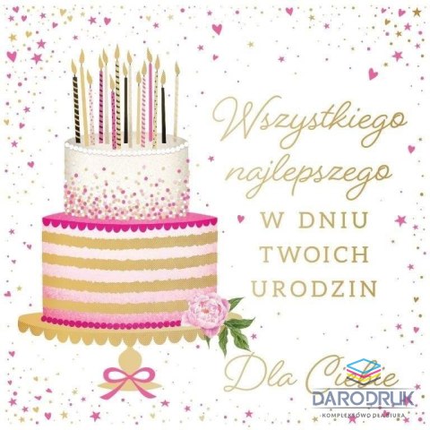 Art Nuvo Kartka składana urodziny [mm:] 150x150 Art Nuvo (5902973358674)