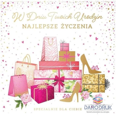 Art Nuvo Kartka składana urodziny [mm:] 150x150 Art Nuvo (5902973358674)