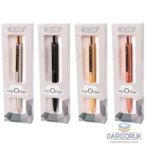 Cresco Długopis standardowy Reporter Premium 5907464218604 wkład niebieski Cresco (290103)
