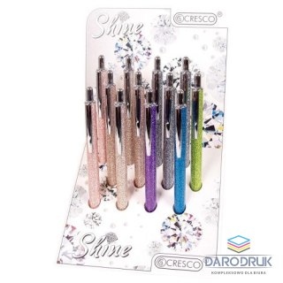 Cresco Długopis wielkopojemny Shine wkład niebieski 1,0mm Cresco (750000)