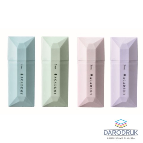 Interdruk Zakreślacz ACADEMY 4 sztuki wkład mix 1,0-3,0mm Interdruk