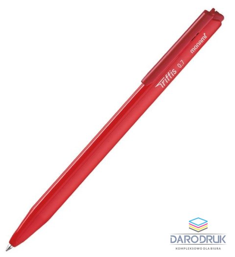 Monami Długopis TRIFFIS BALL POINT PEN wkład czerwony 0,7mm Monami (160-2420)