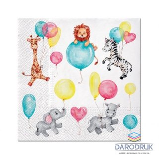 Paw Serwetki Lunch Child Fun mix bibuła [mm:] 330x330 Paw (SDL132000)