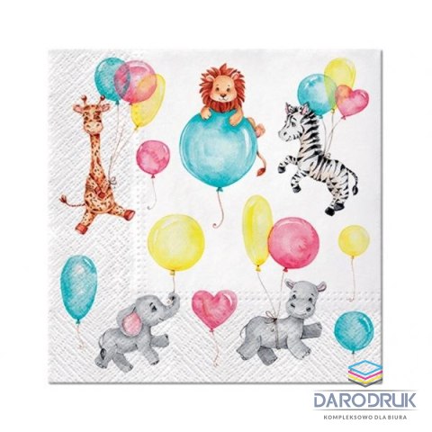 Paw Serwetki Lunch Child Fun mix bibuła [mm:] 330x330 Paw (SDL132000)