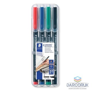 Staedtler Foliopis Staedtler Lumocolor B komplet 4 kolory (314 WP4)