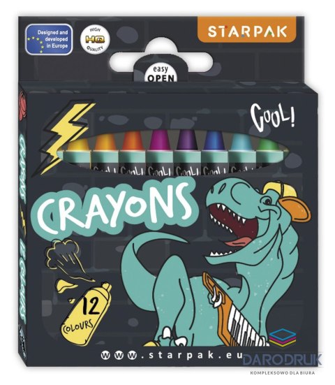 Starpak Kredki ołówkowe Dino 12 kol. Starpak (536296)