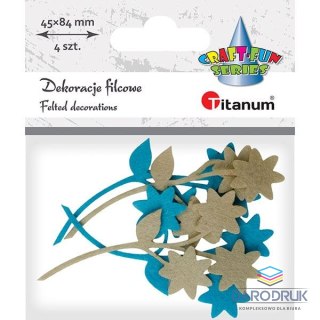 Titanum Ozdoba filcowa Craft-Fun Series kwiaty z gałązką Titanum (19YJ-006)